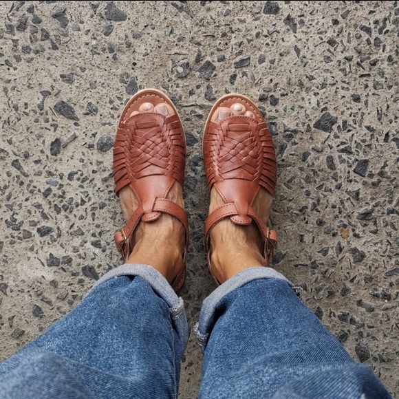 Macarena Collection Mexican Huarache Genuine Leather Boho Sandals Size 9 NWOT - Picture 4 of 6
